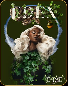 Eden — Eve, fantasy-themed portrait with ivy and a snake